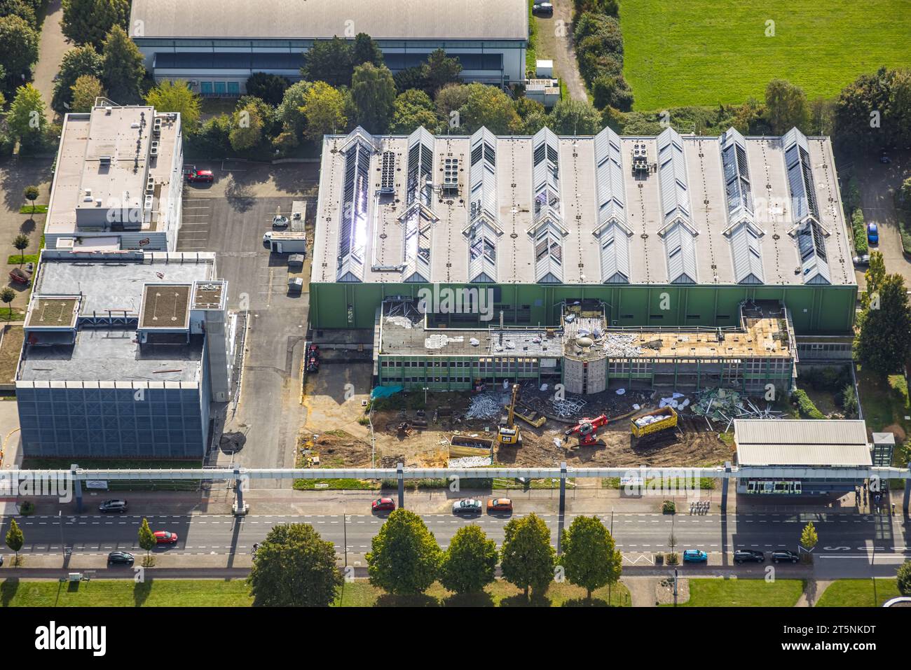 Luftaufnahme, TU Dortmund, Technikzentrum, Baustelle am Gebäude Emil-Figge-Straße, Eichlinghofen, Dortmund, Ru Stockfoto