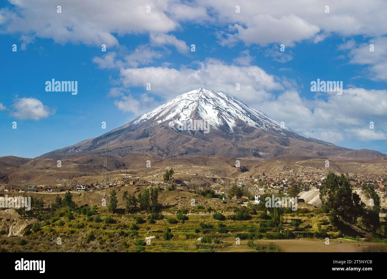 Vulkan Misti, Arequipa Peru Stockfoto