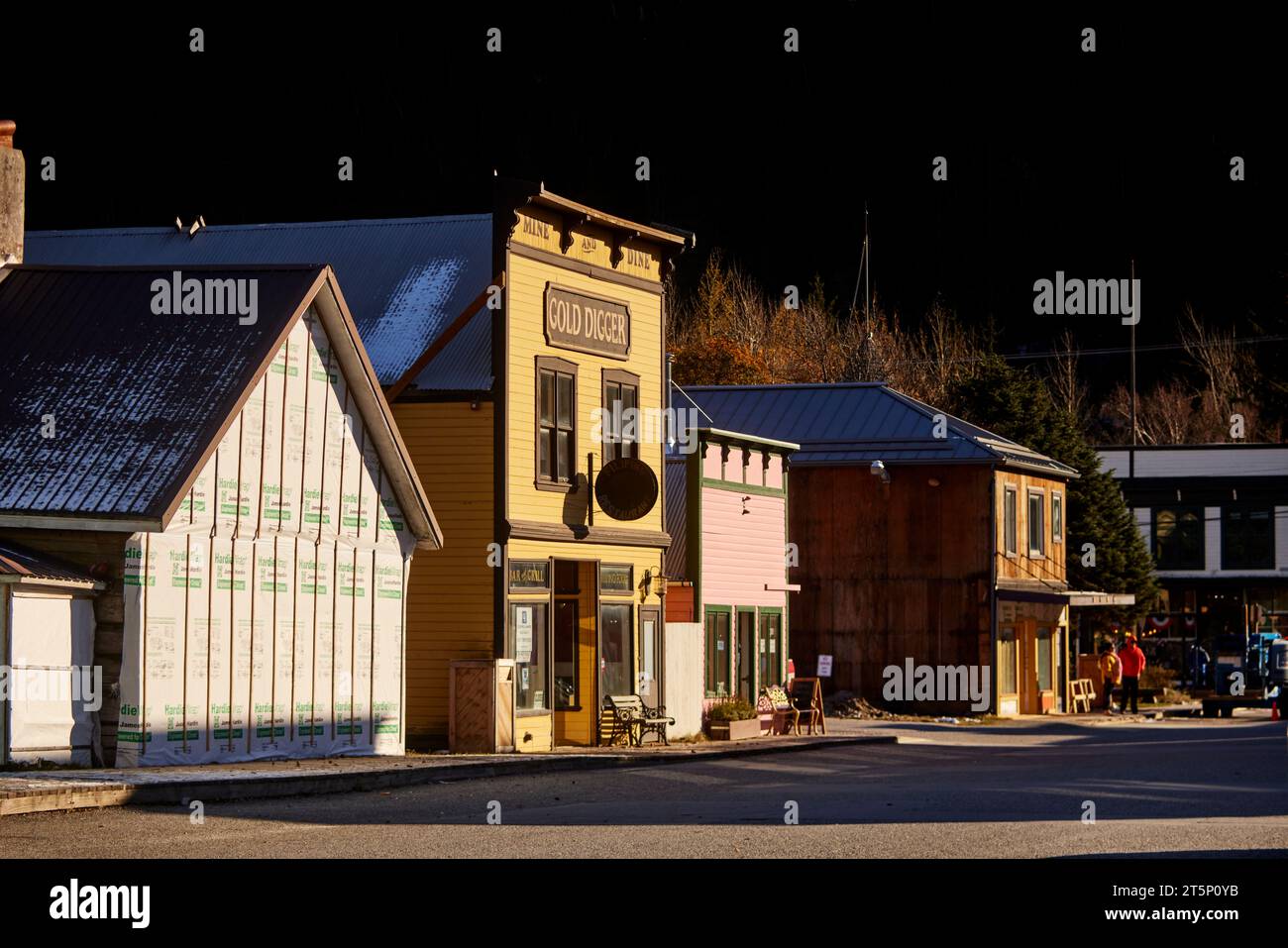 Skagway eine kompakte Stadt im Südosten Alaskas, Gold Digger Shop in der Altstadt Stockfoto