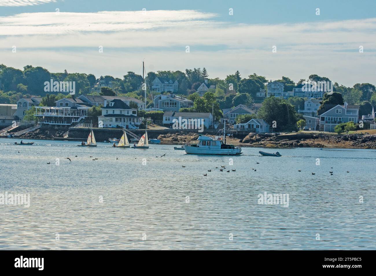 Die nautische Landschaft in Schwarz-weiß zeigt erstaunliche künstlerische Designs. Stockfoto