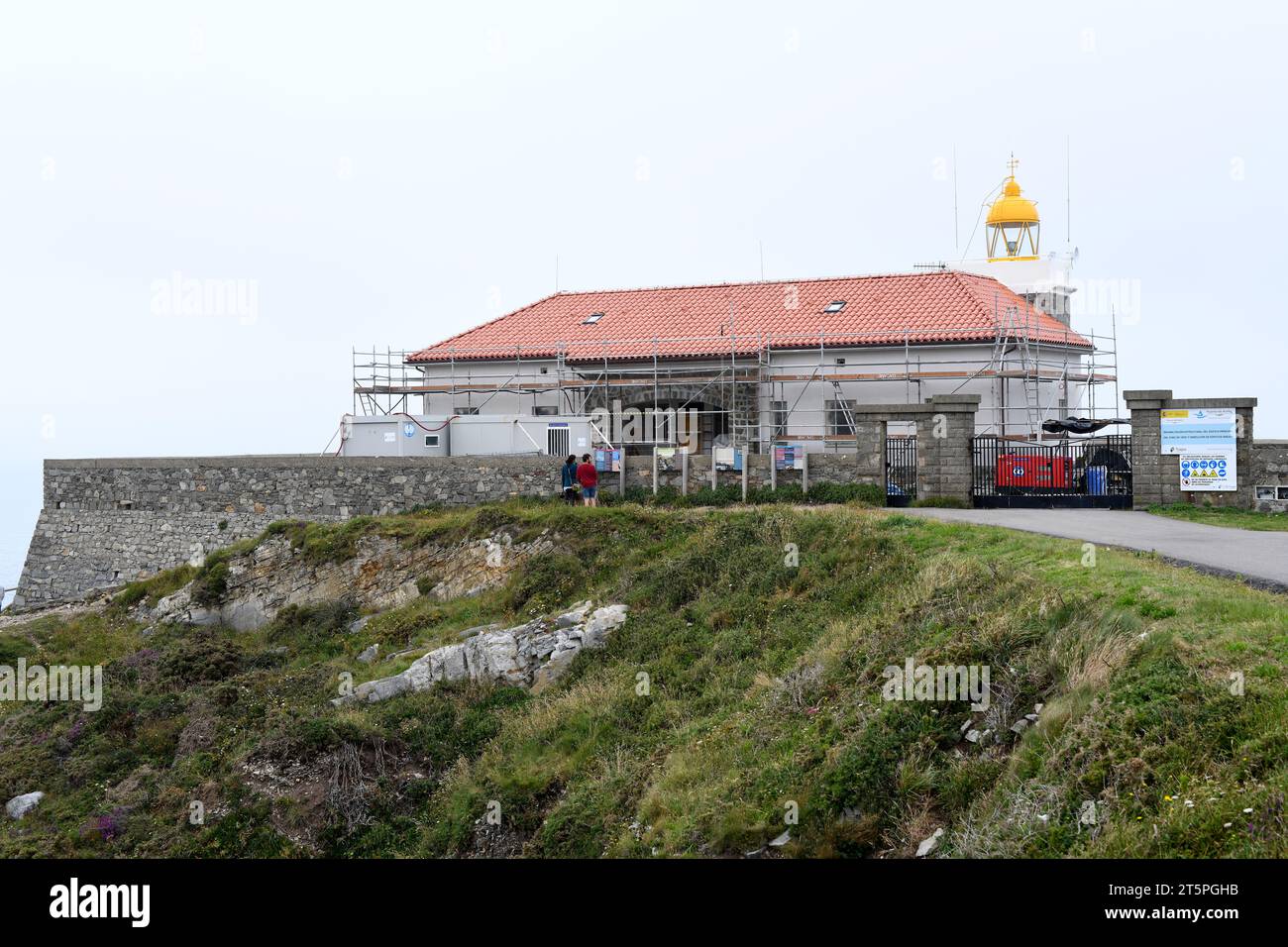 Leuchtturm Cabo Vidio. Cudillero, Asturien, Spanien. Stockfoto