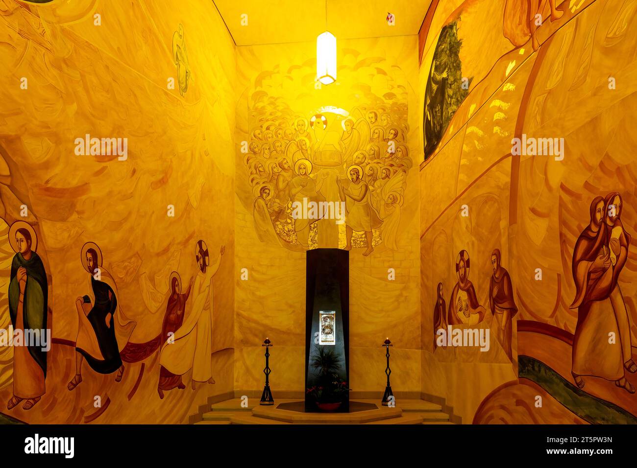 Kapelle des Allerheiligsten Sakraments im Heiligtum des Heiligen Pio von Pietrelcina, San Giovanni Rotondo, Italien Stockfoto