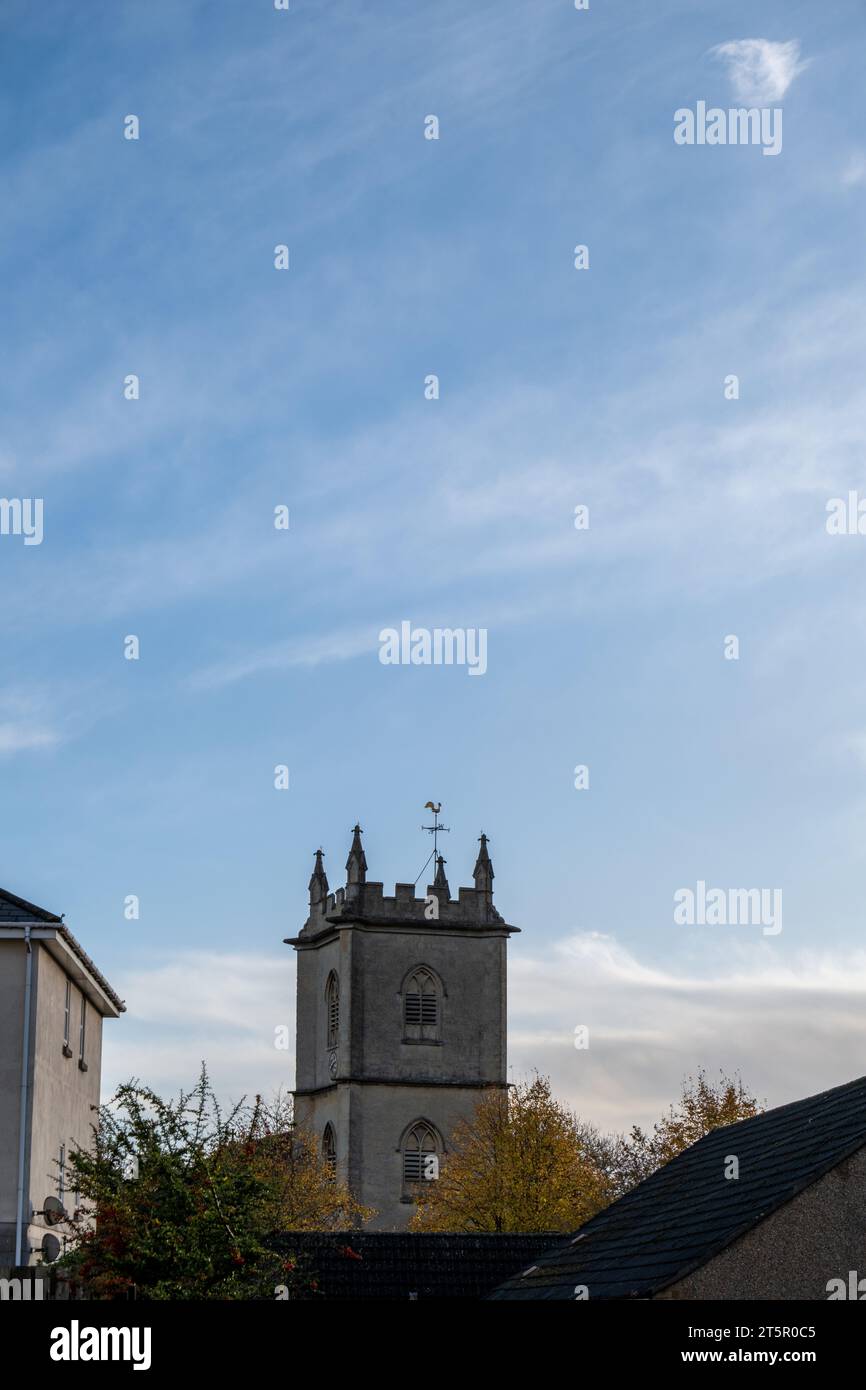 Kirchturm der Heiligen Dreifaltigkeit C of E, Kingswood, Bristol, Großbritannien Stockfoto