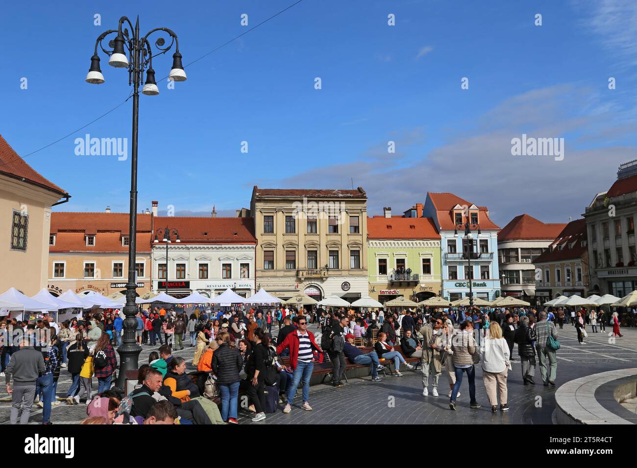 Multikultureller Tag 2023, Piața Sfatului (Ratsplatz), Altstadt, Braşov, Kreis Braşov, Siebenbürgen, Rumänien, Europa Stockfoto