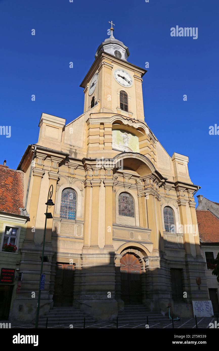 Römisch-katholische Kirche der Heiligen Peter und Paul, Strada Mureșenilor, Altstadt, Braşov, Kreis Braşov, Siebenbürgen, Rumänien, Europa Stockfoto