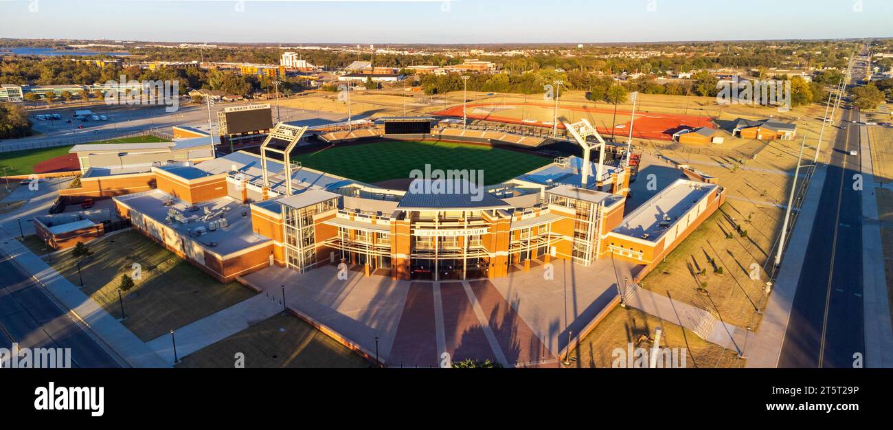 Stillwater, OK - 3. November 2023: Das O'Brate Stadium ist das Heimstadion des Baseballteams der Oklahoma State University Cowboys Stockfoto