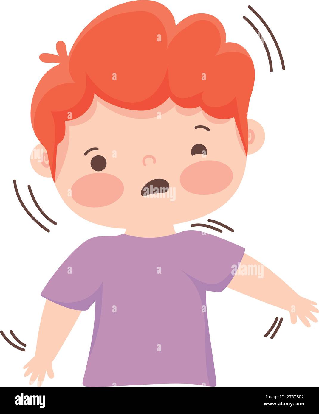 tourette-Syndrom-Junge Stock Vektor