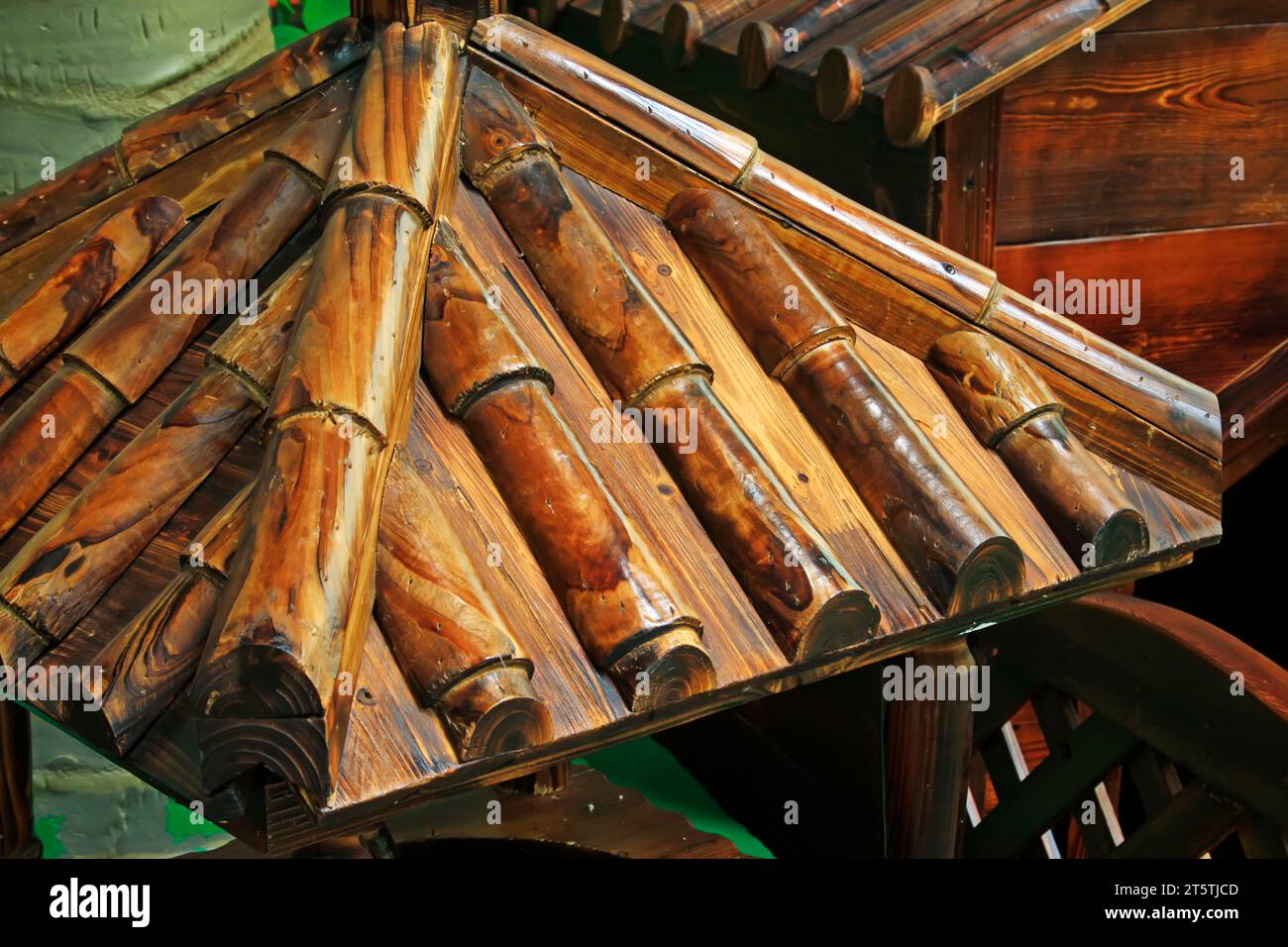 Bambus-Dach Stockfoto