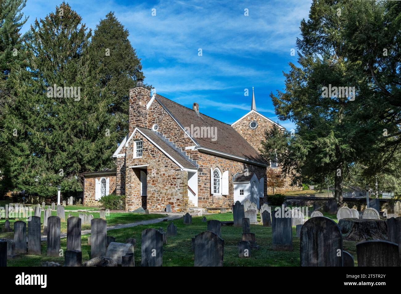 Historische St. David's Episcopal Church. Stockfoto