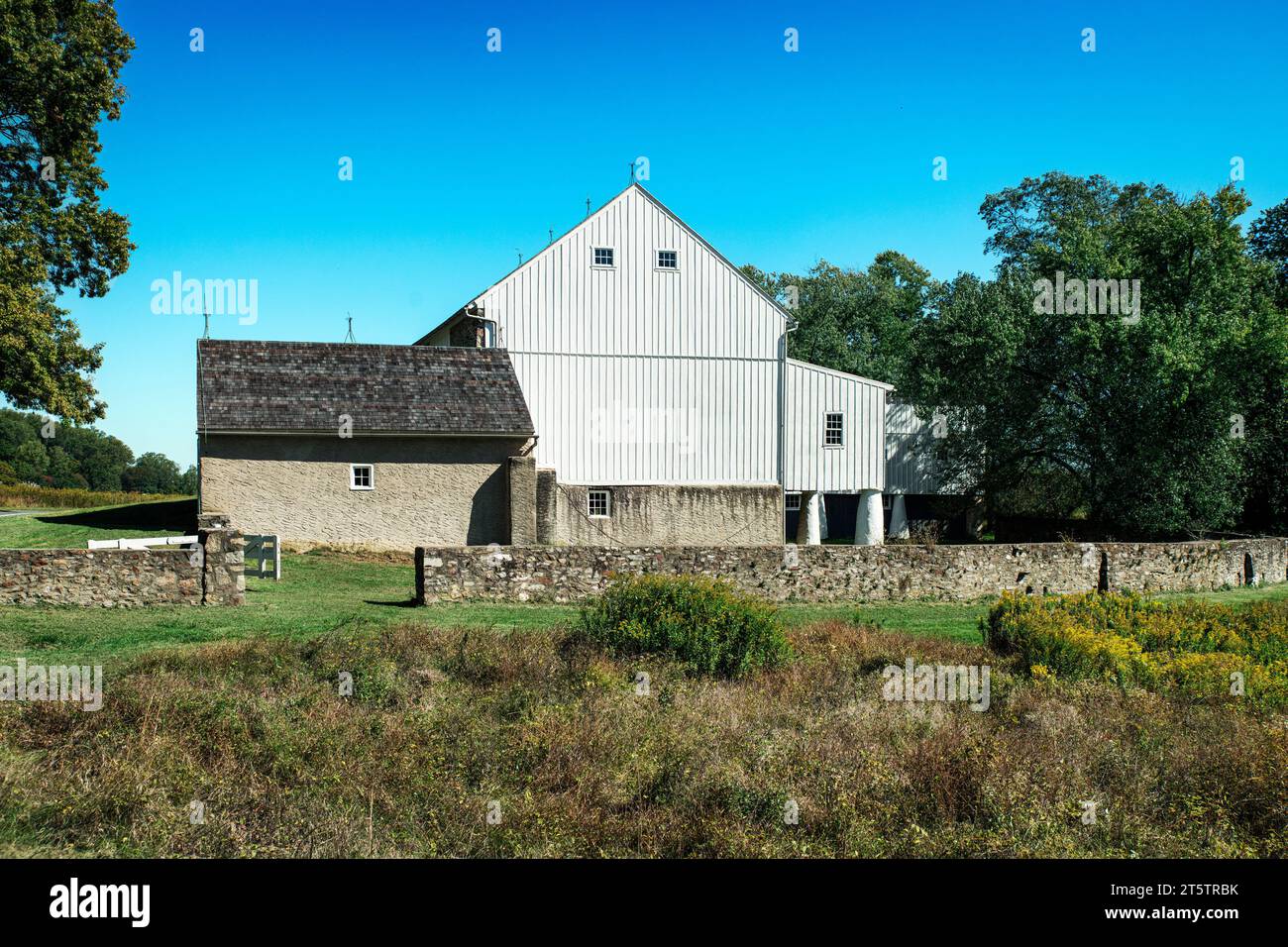 Historische Farm im Valley Forge National Historical Park. Stockfoto