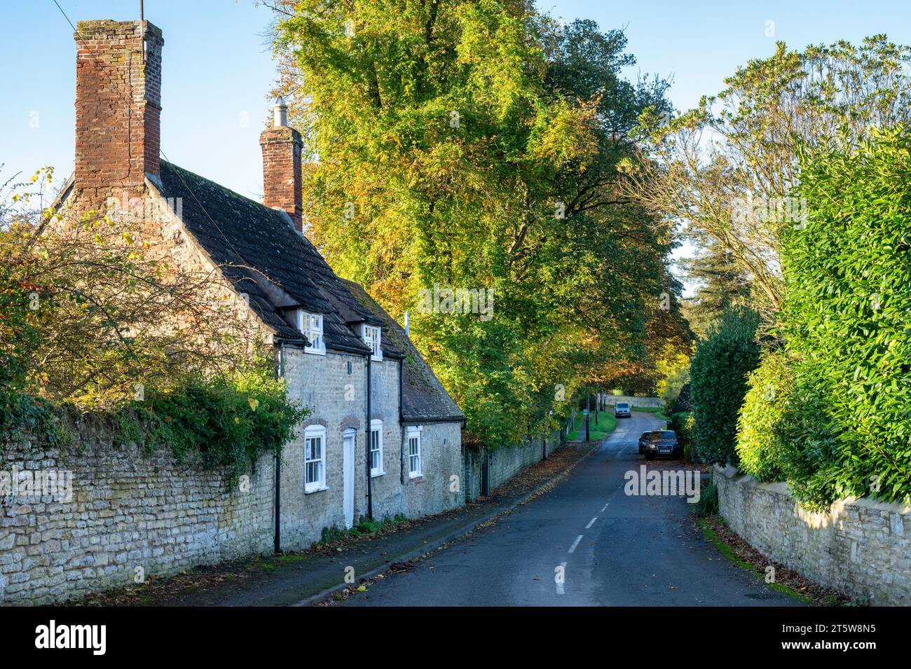 Am frühen Morgen im Herbst. Great Milton, Oxfordshire, England Stockfoto