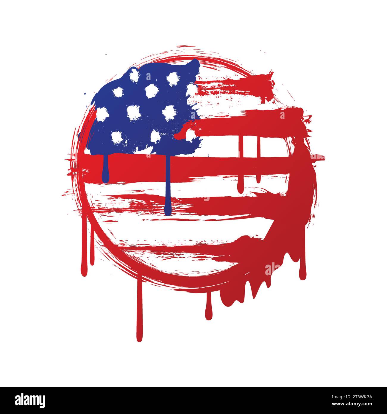 Free Vector American Grunge Flag Illustration Design Stock Vektor