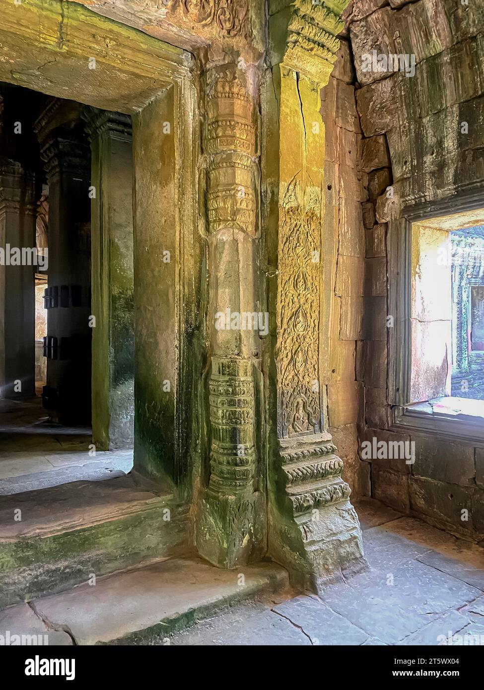 Preah Khan, Preah Khan Kampong Svay archäologische Stätte, Angkor, Kambodscha. Stockfoto