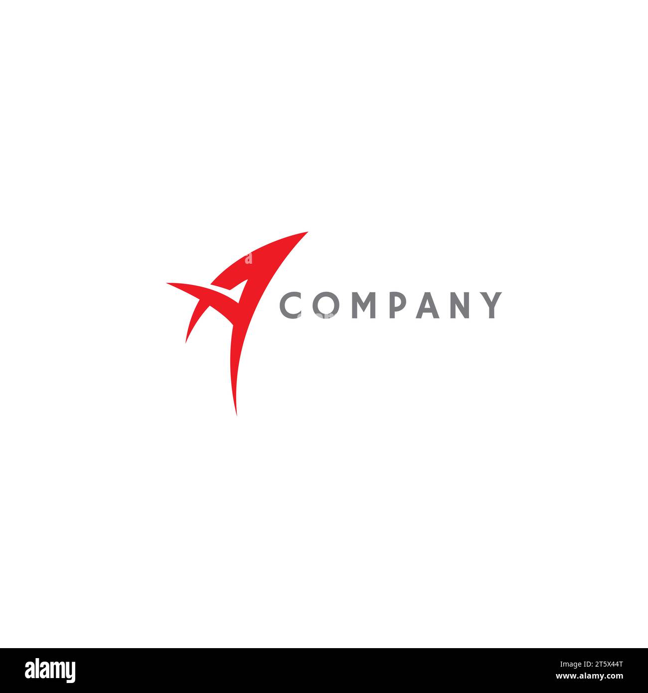 Letter A Logo mit roter Farbe Stock Vektor