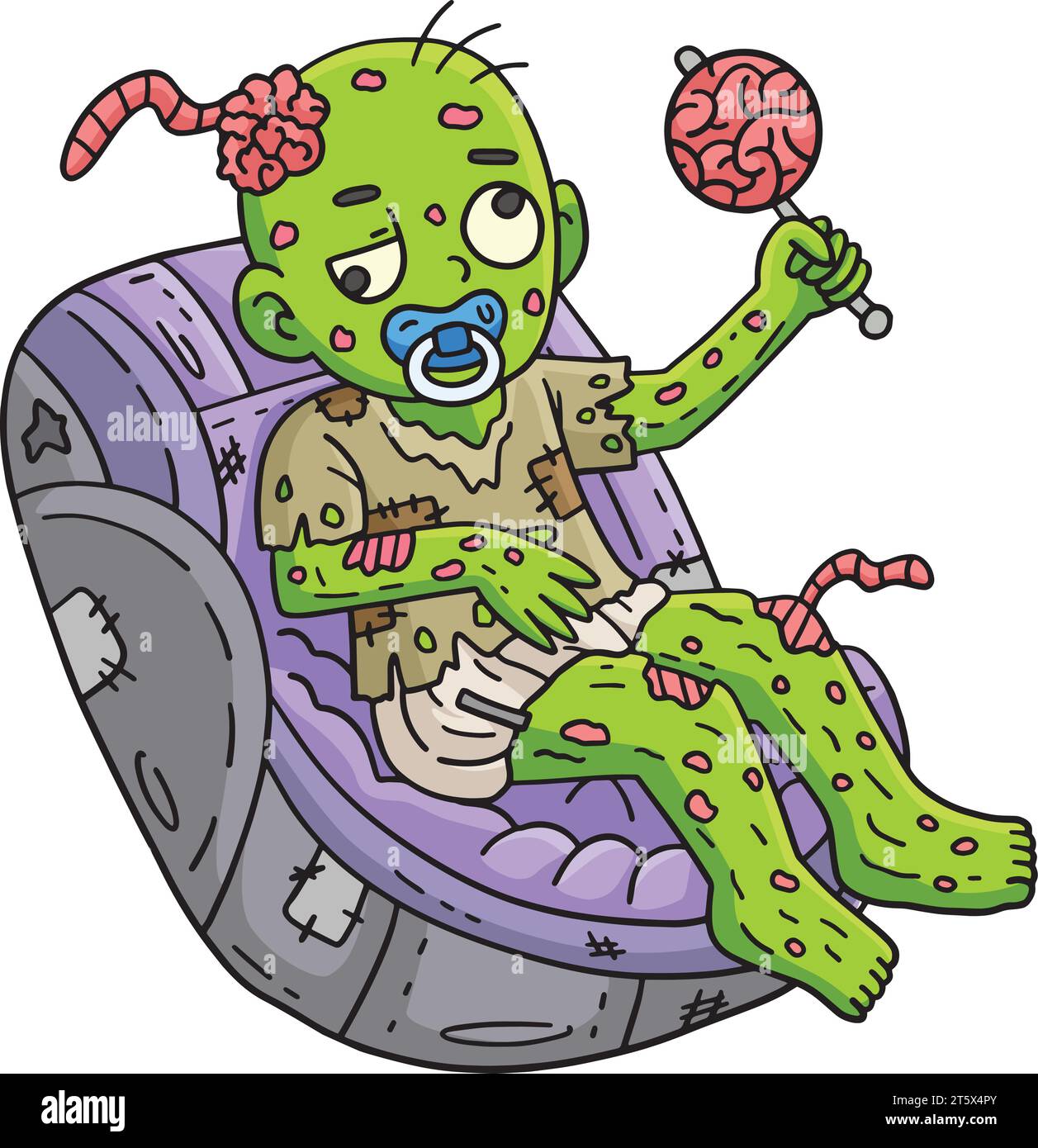 Zombie Baby Cartoon Farbige Clipart Illustration Alamy