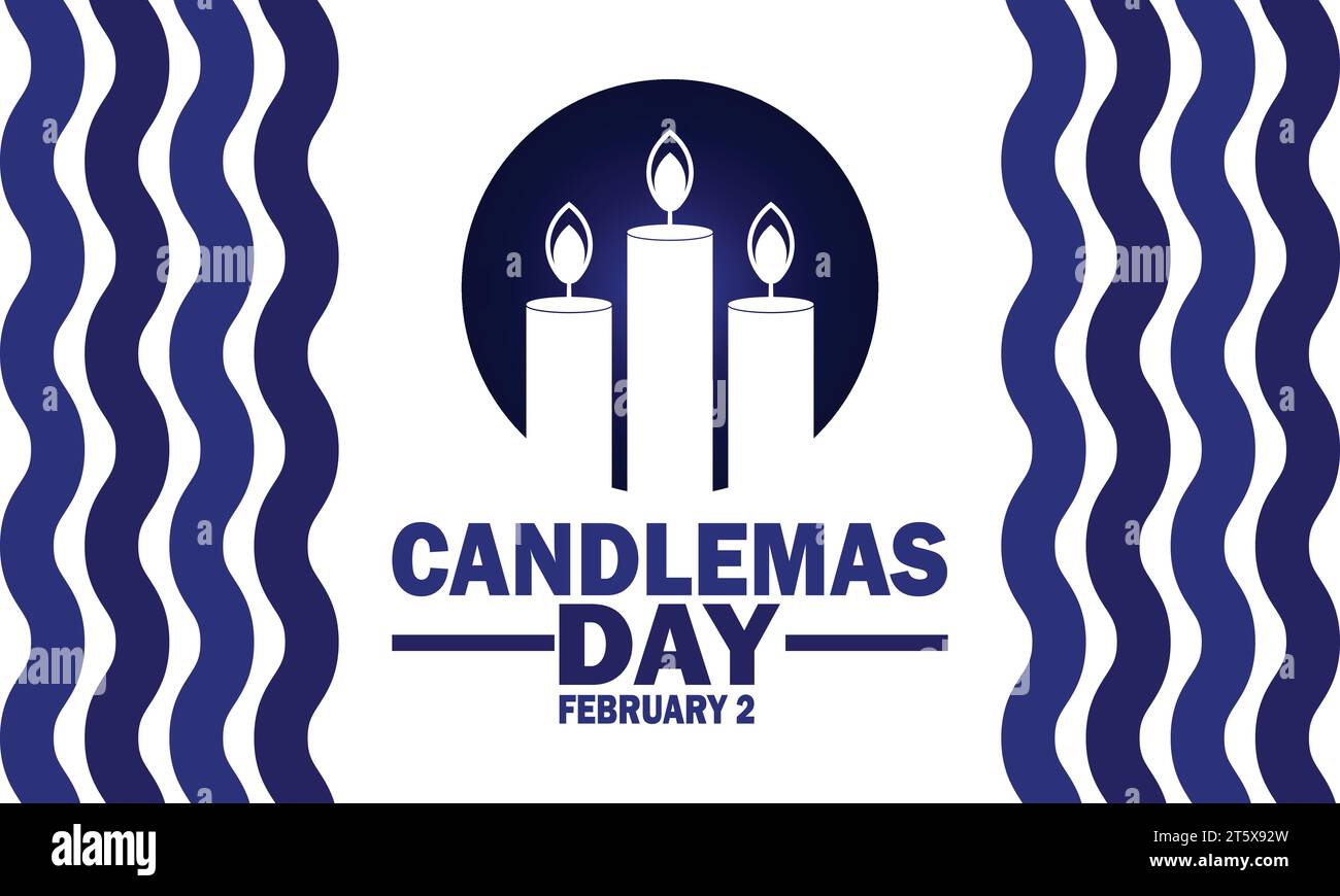 Candlemas Day. Februar. Urlaubskonzept. Vorlage für Hintergrund, Banner, Karte, Poster mit Textbeschriftung. Vektorabbildung Stock Vektor