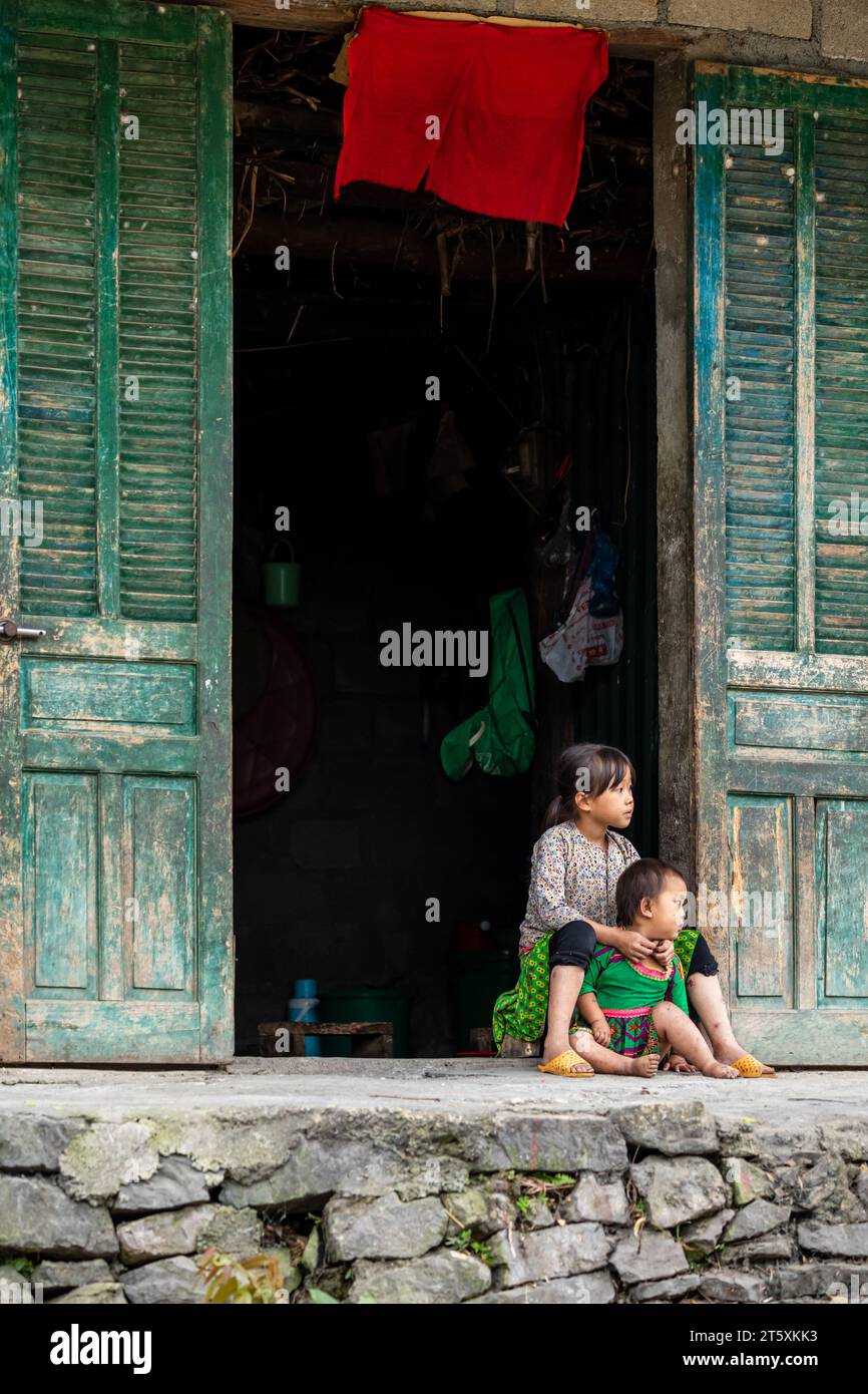 Kinderarmut in Vietnam Stockfoto