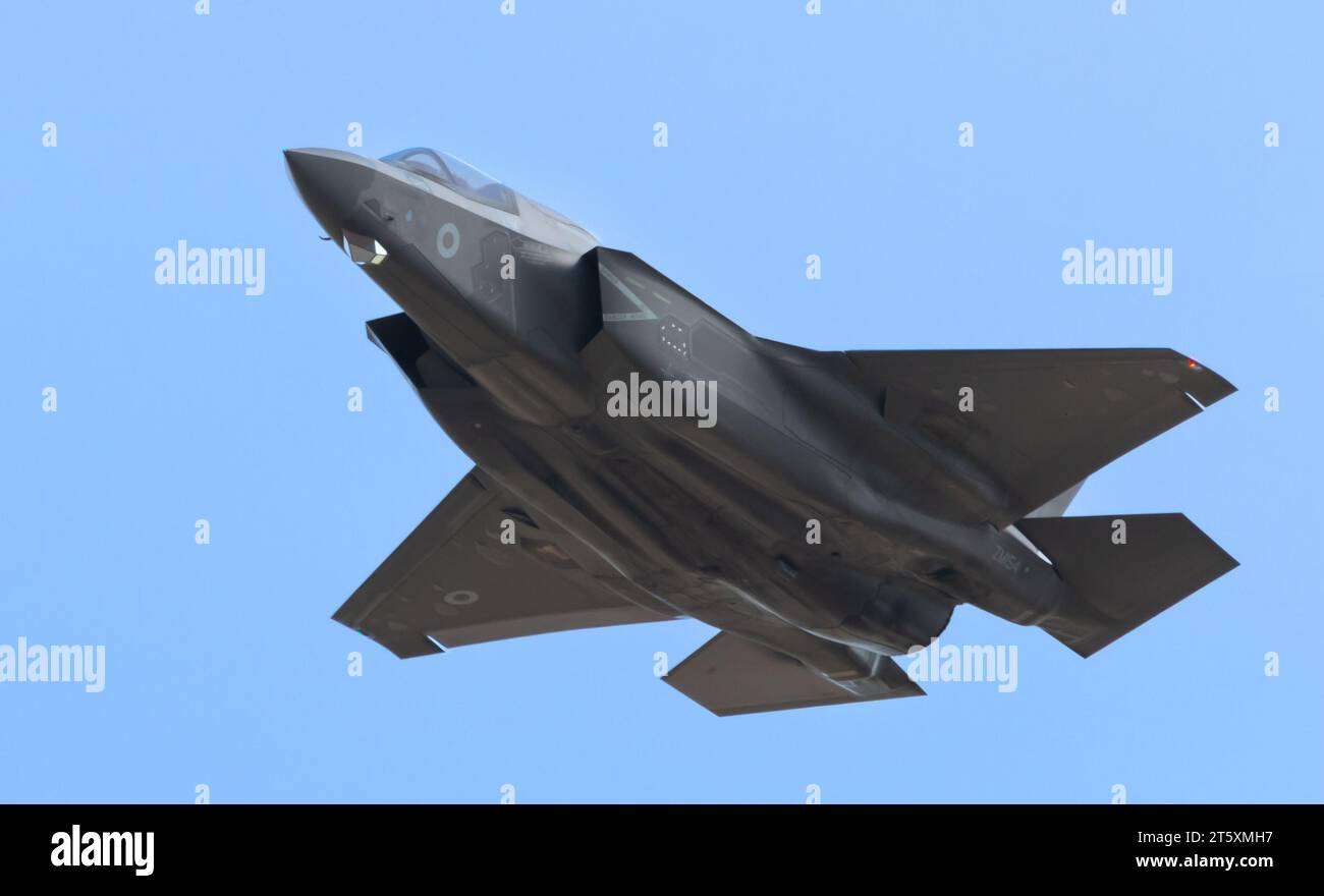 Ein Lockheed Martin F-35 Lightning II, einsitziger, einmotoriger Stealth-Mehrzweckkampfjäger Stockfoto