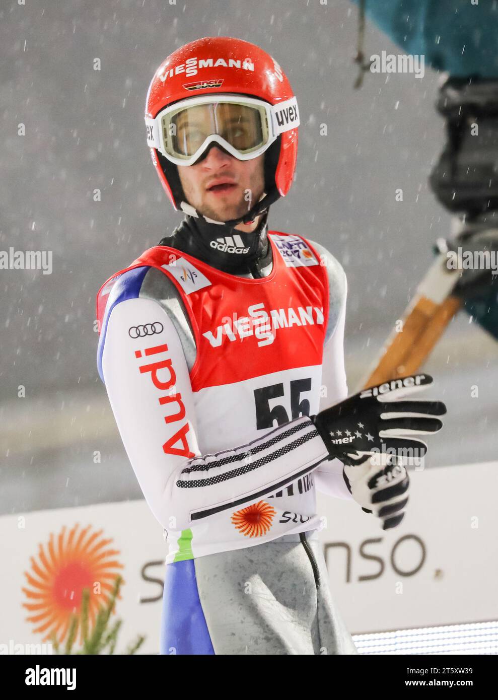 FIS NORDISCHE SKISPRINGEN-WELTMEISTERSCHAFTEN Skispringen Männer Groß-Hügel Einzelqualifikation Markus Eisenbichler (DE) // Markus Eisenbichler aus Deutschland Stockfoto