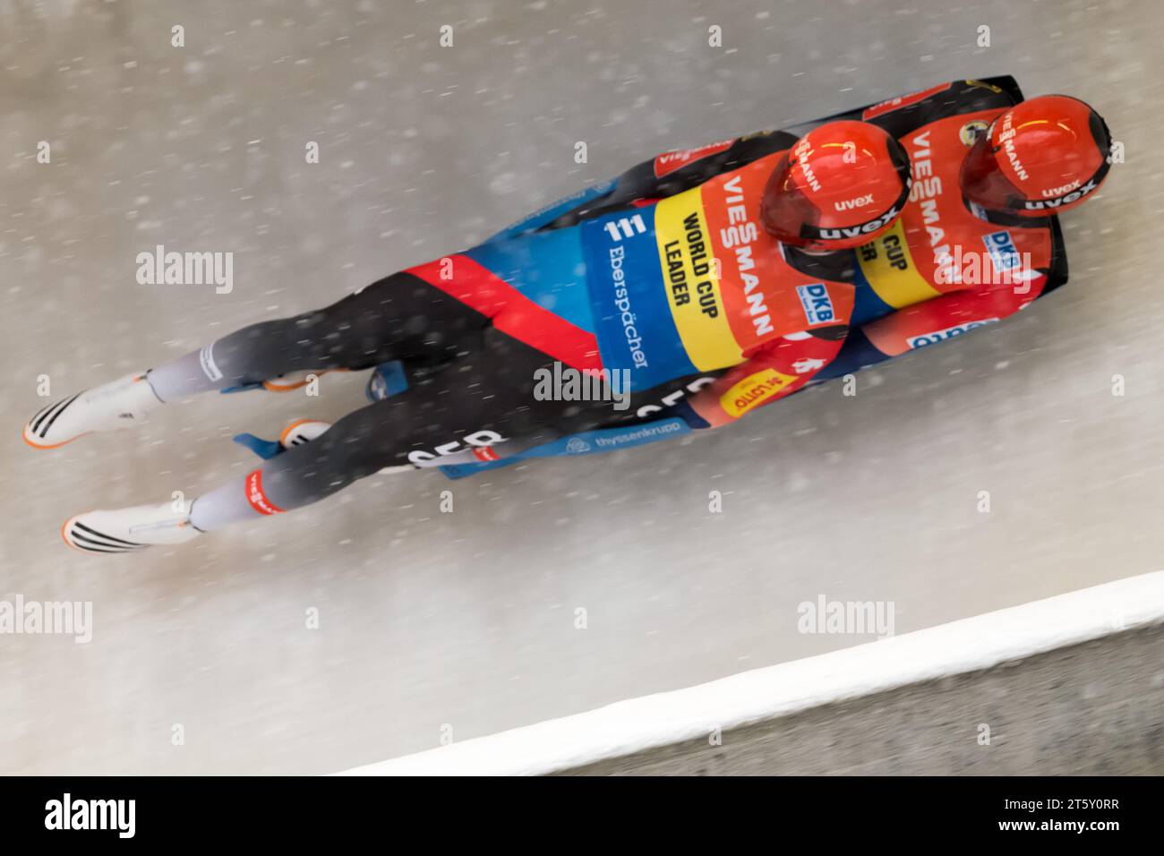 Toni Eggert und Sascha Benecken Aktion Viessmann Rodel Welt Cup in Winterberg, Deutschland am 25.11.2017 Stockfoto