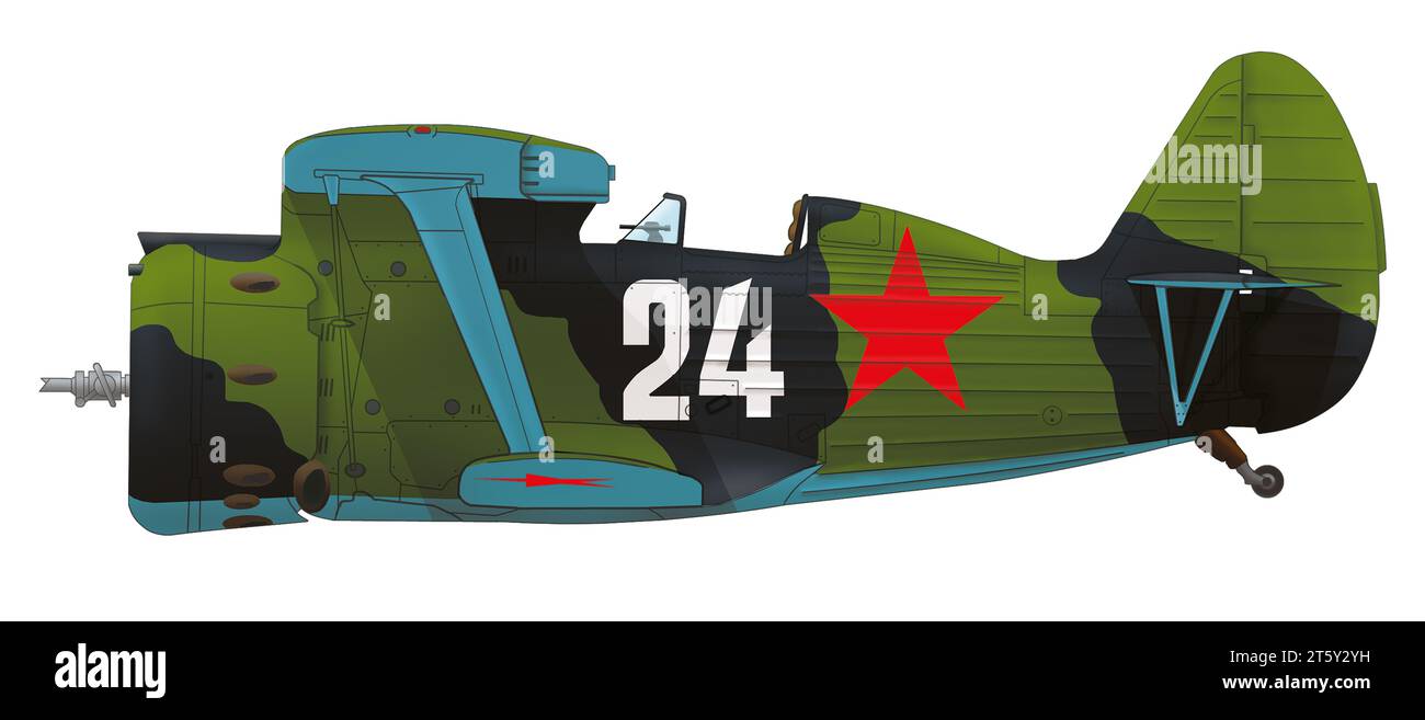 Polikarpov I-153, Pilot von Konstantin V. Solowjow vom 71. IAP der Baltischen Flotte, August 1941 Stockfoto