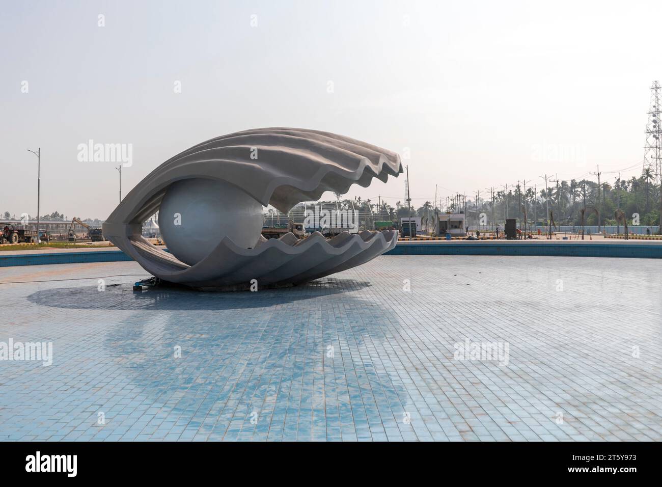 Coxsbazar, Coxsbazar Sadar, Bangladesch: Der erste ikonische Bahnhof des Landes in Jhelongja Union, der touristischen Stadt des Bazar-Viertels von Cox, Stockfoto