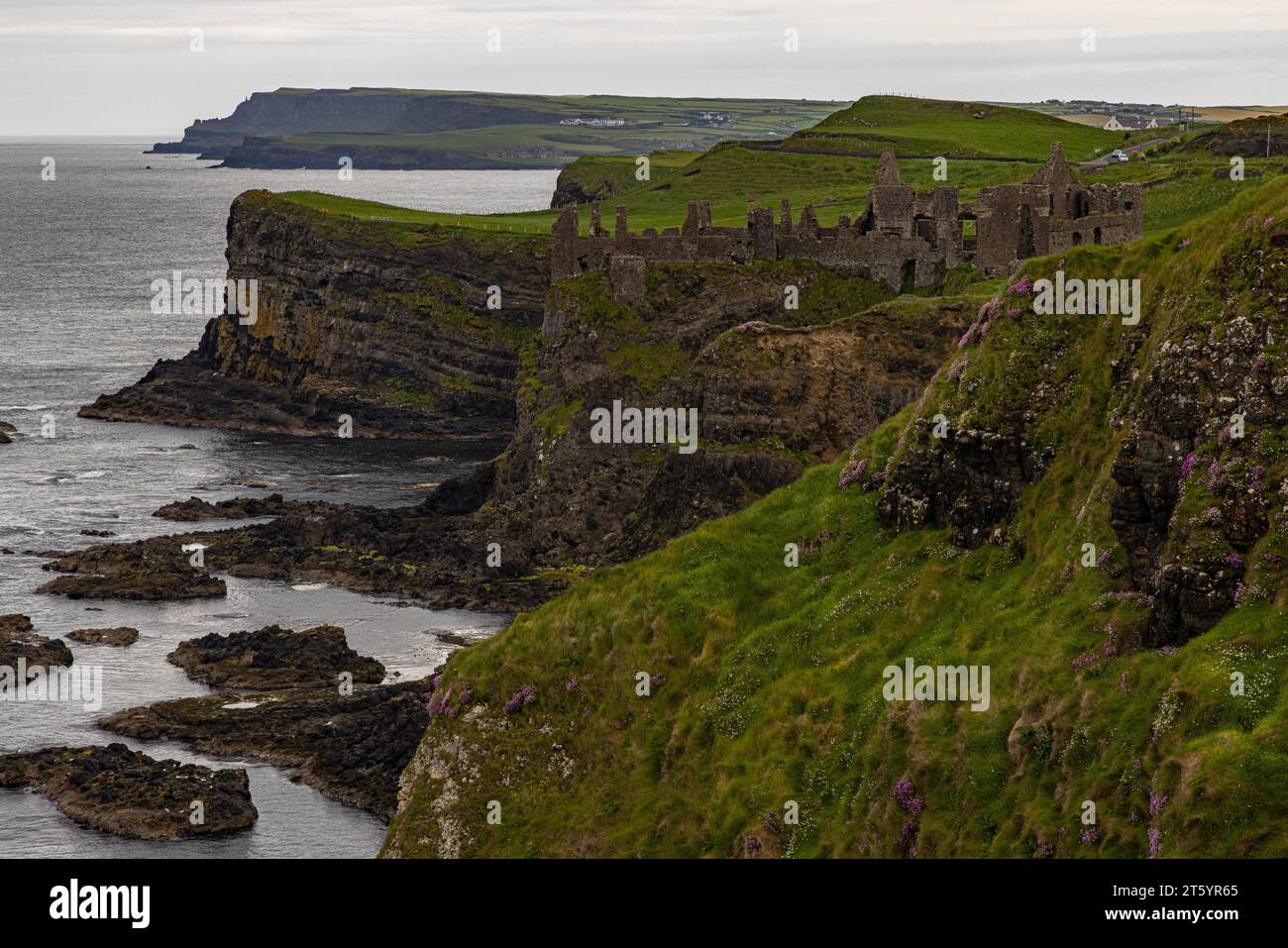 Dunluce Castle, Nordirland, Vereinigtes Königreich Stockfoto