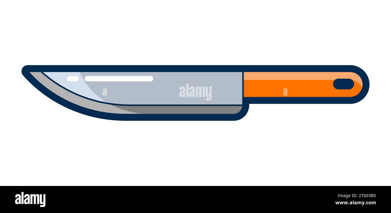 Abbildung: Kochmesser. Stilvolle Küchenutensilien. Stock Vektor