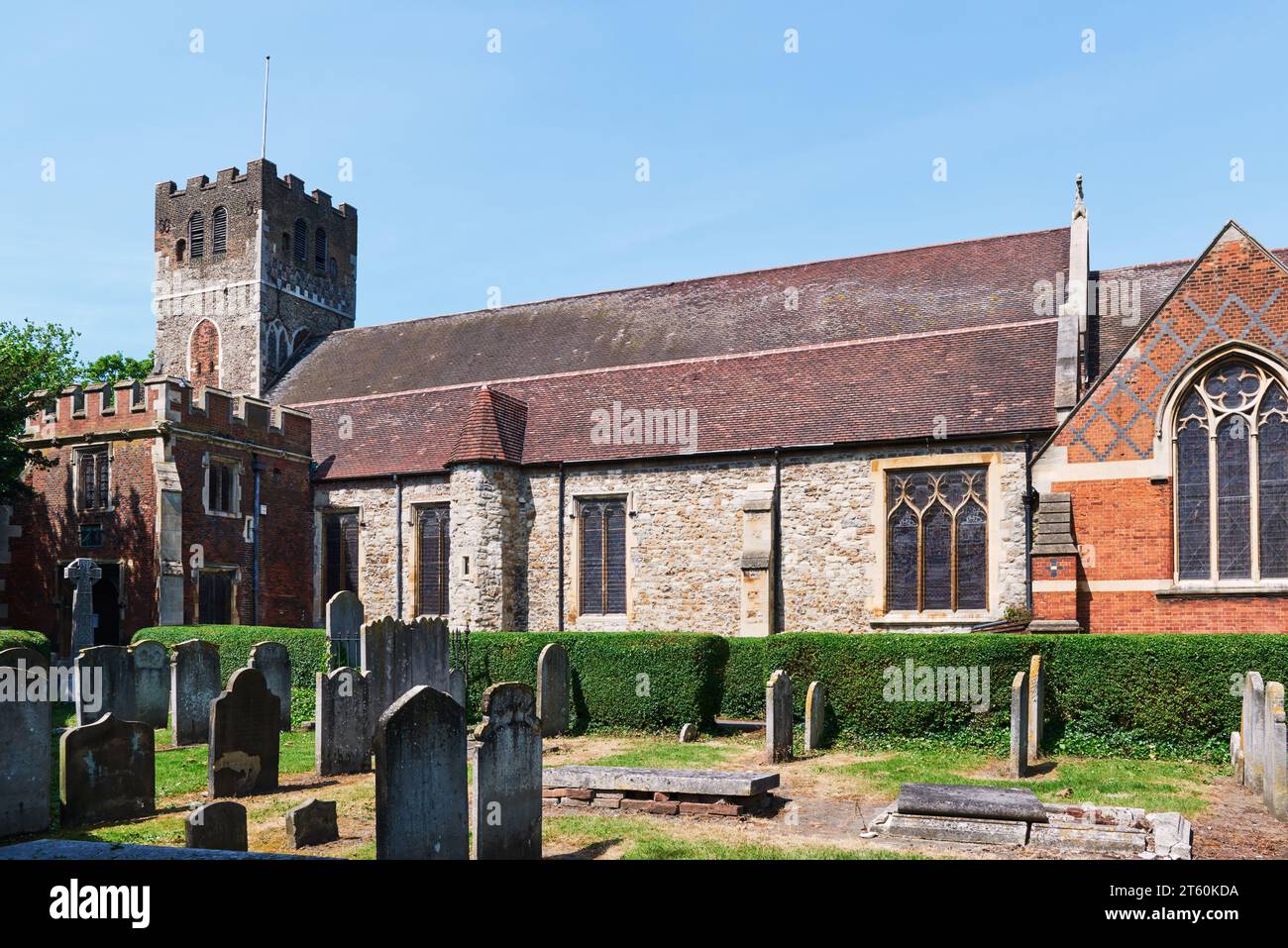 Die alte Kirche von All Hallows, Tottenham, London, Großbritannien Stockfoto