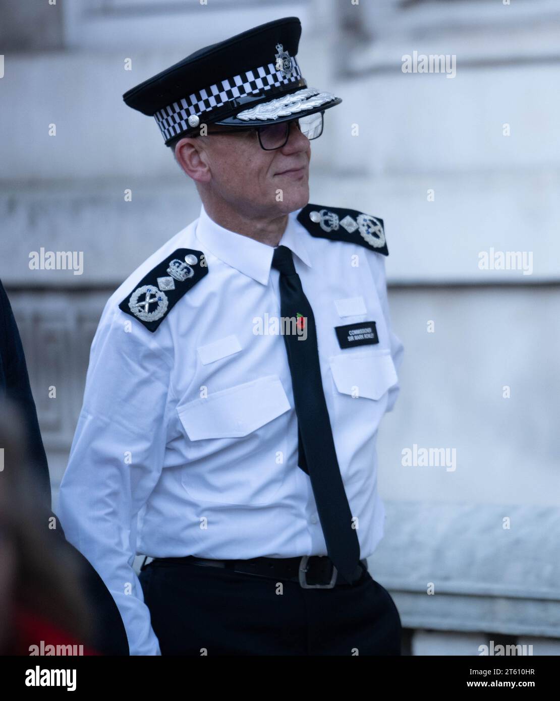 London, Großbritannien. November 2023. Eine Sondersitzung der Kabinettsminister und Sir Mark Rowley, Kommunisator der Metropolitan Police, fand im Kabinettsbüro 70 Whitehall statt. Es wird berichtet, dass das Treffen die Märsche am Samstag, den 11. November 2023, dem Tag des Waffenstillstands, erörtern sollte Sir Mark Rowley, Kommunisator der Metropolitan Police Credit: Ian Davidson/Alamy Live News Stockfoto