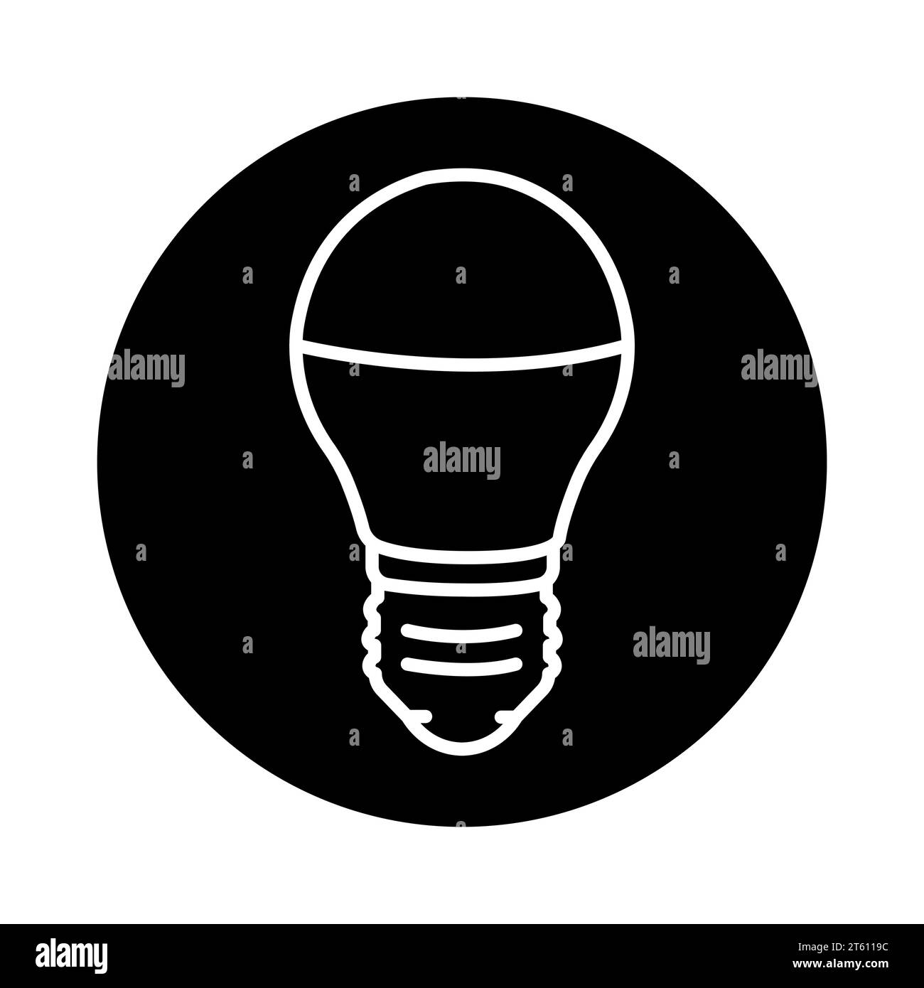 Symbol für schwarze Linie der LED-Lampe. Piktogramm für Webseite, mobile App, Werbeaktion. Stock Vektor
