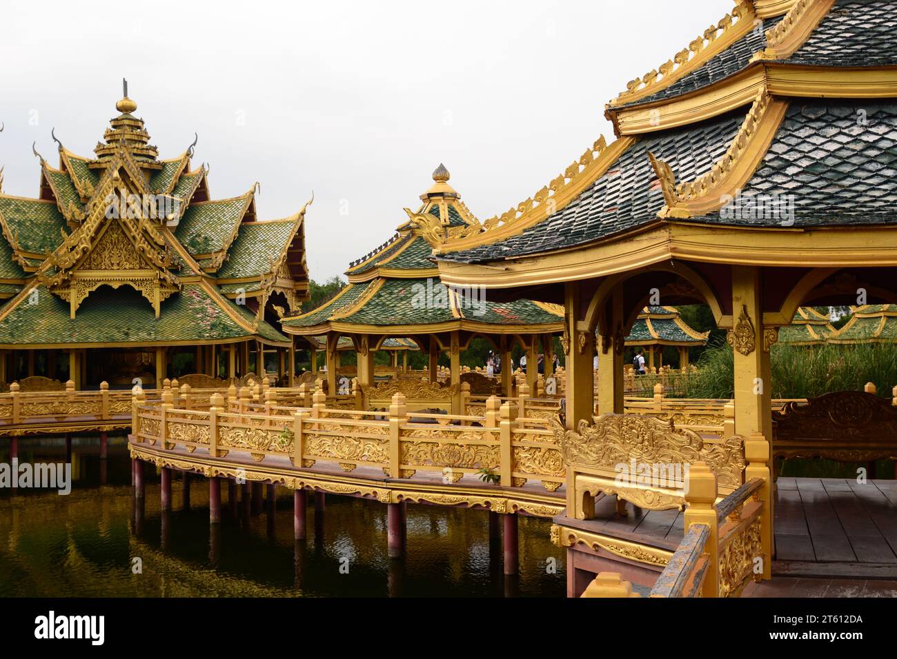 Pavillon der Erleuchteten. Das antike Siam oder Mueang Borang, Museumspark. Bang Poo. Provinz Samut Prakan. Thailand Stockfoto