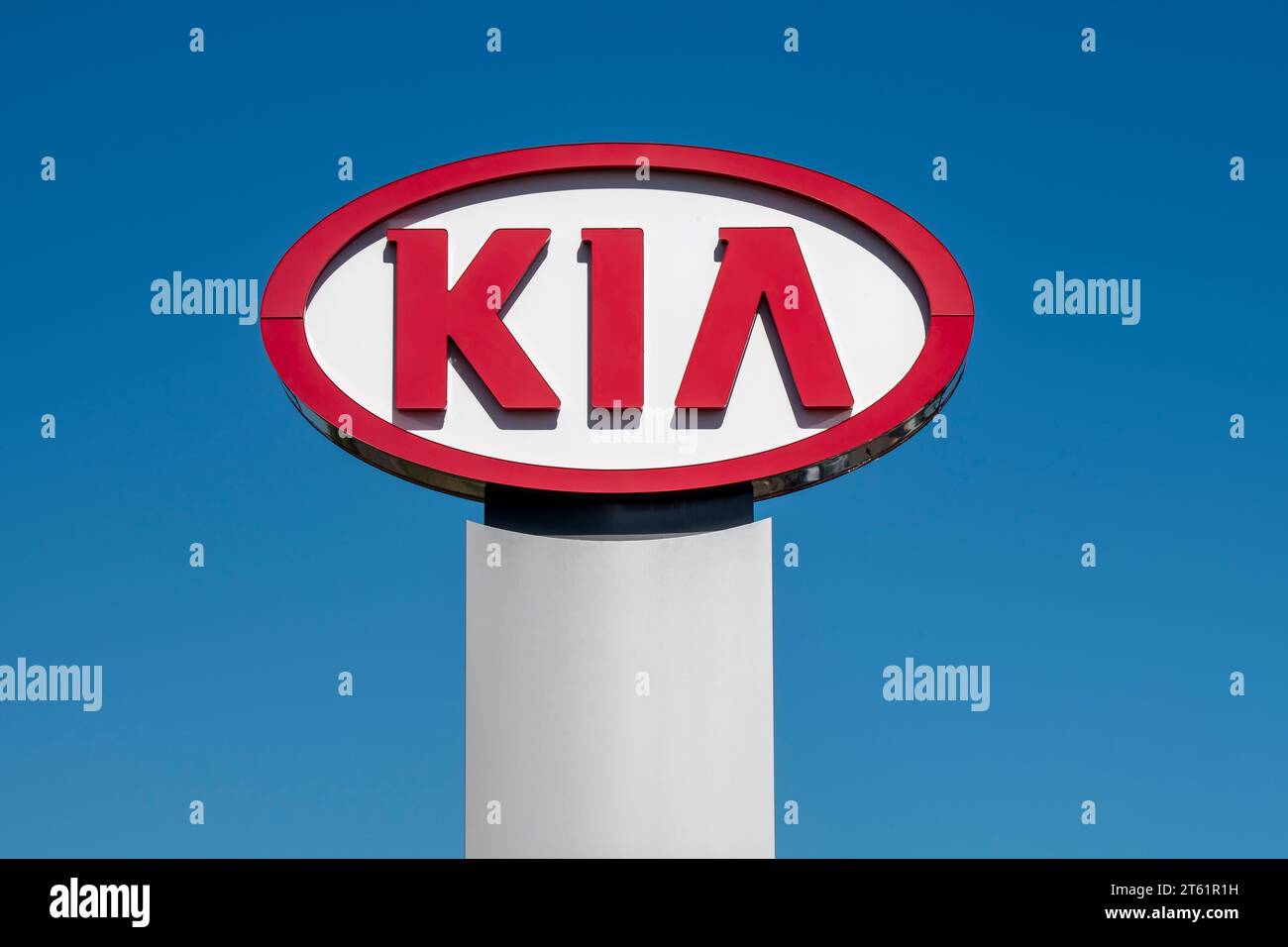 White Bear Lake, Minnesota. Autohersteller Kia. Stockfoto