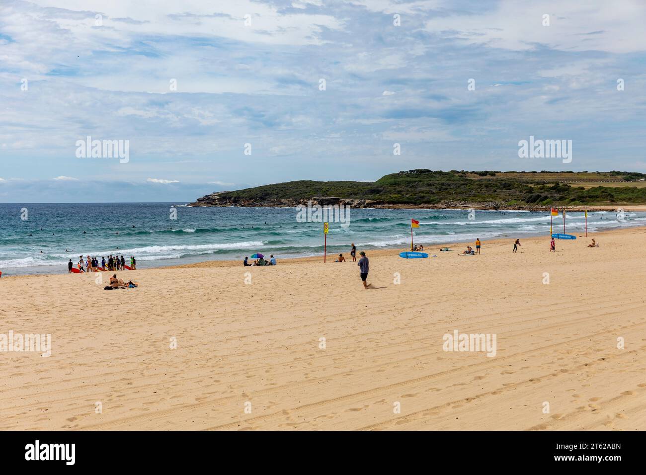 Maroubra Beach in den östlichen Vororten von Sydney und Malabar Headland National Park, Sydney, NSW, Australien, 2023 Stockfoto