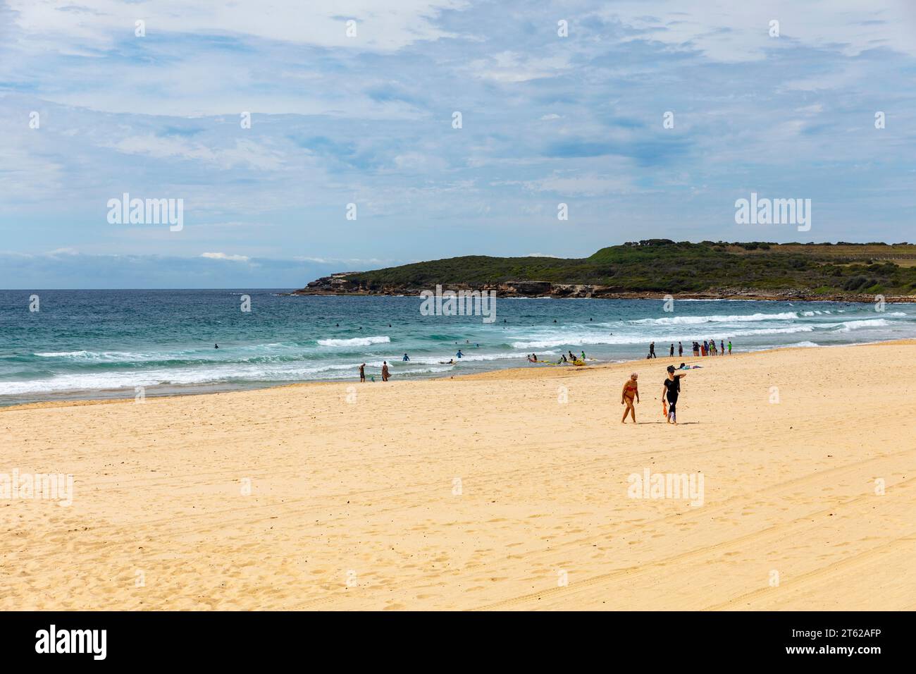 Maroubra Beach in den östlichen Vororten von Sydney und Malabar Headland National Park, Sydney, NSW, Australien, 2023 Stockfoto