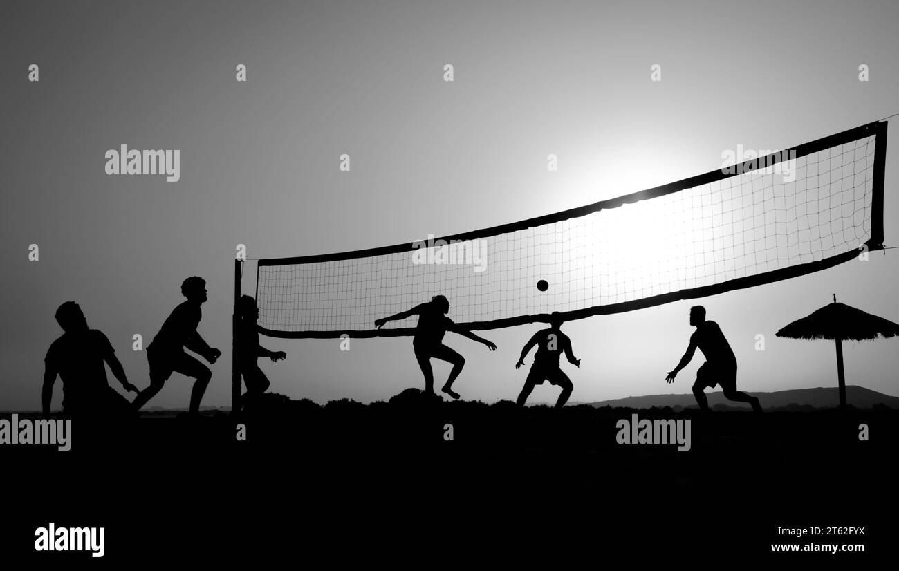 Beachvolleyball in der Öffentlichkeit Stockfoto