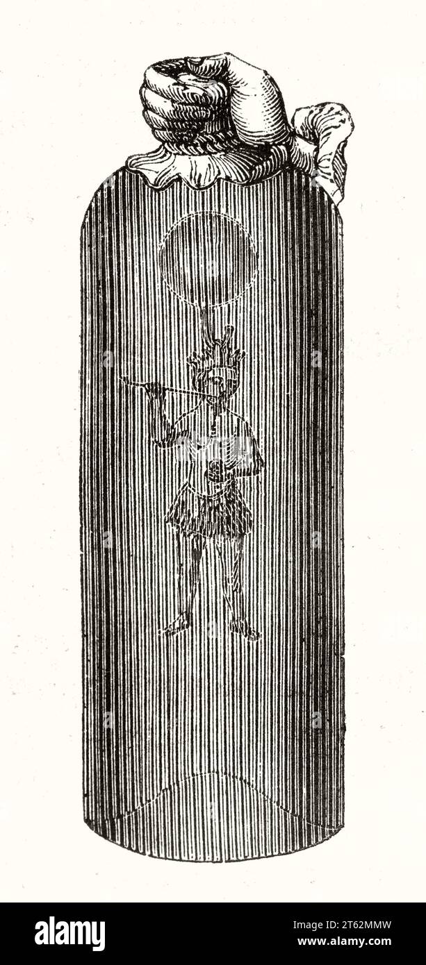 Alte Illustration eines kartesischen Tauchers. Vom unbekannten Autor, publ. Auf Magasin Pittoresque, Paris, 1849 Stockfoto