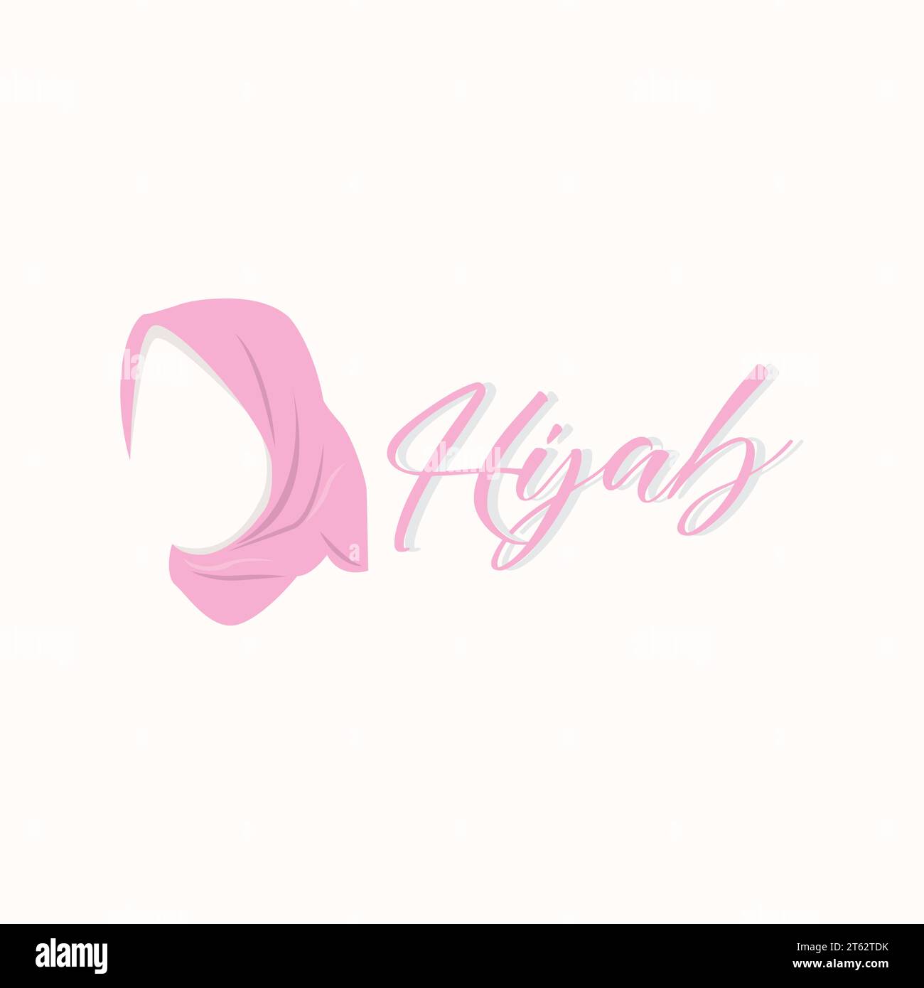 Hijab Logo, Modeprodukt Vektor Marke, muslimische Frauen Hijab Boutique Design Stock Vektor