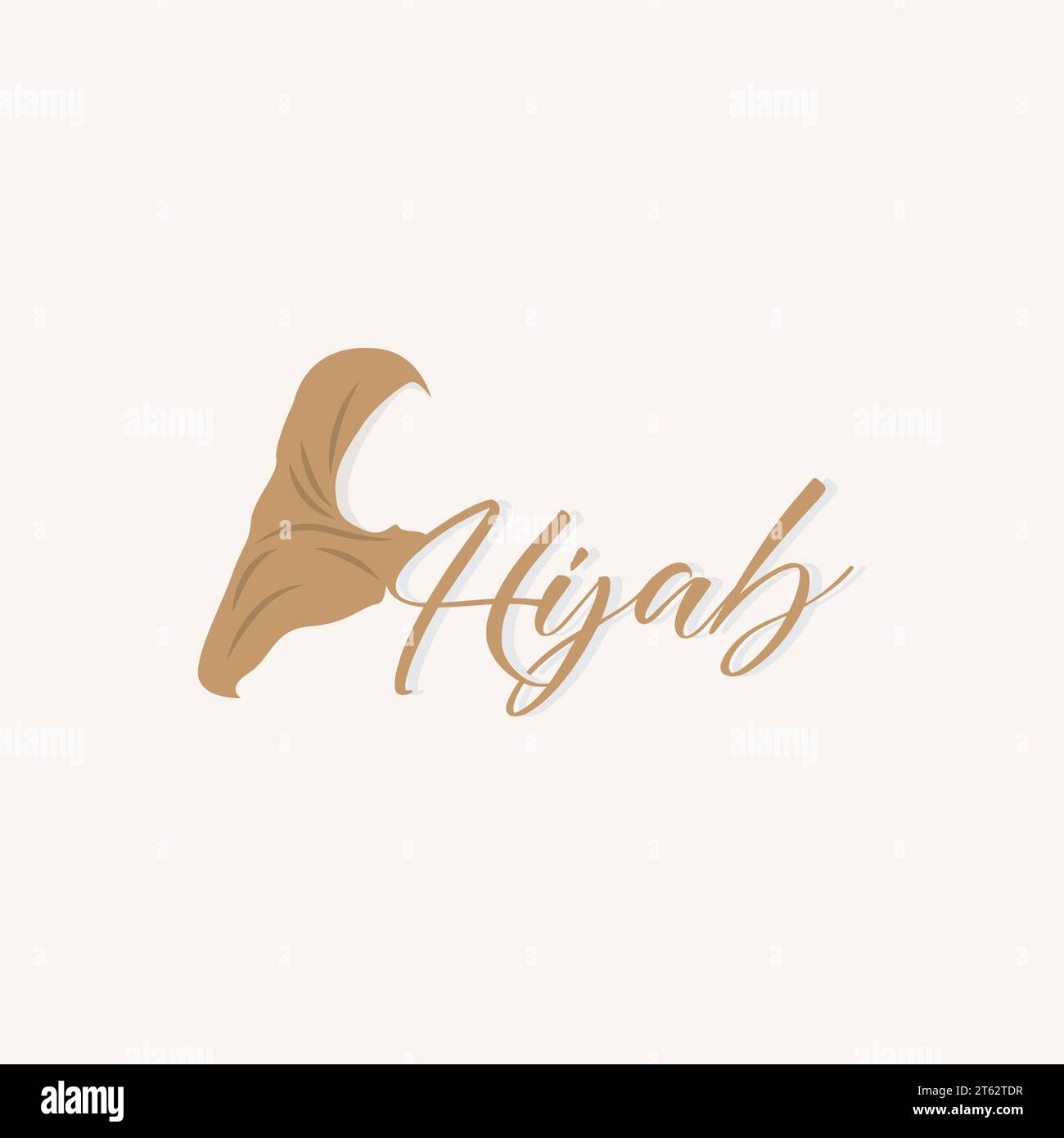 Hijab Logo, Modeprodukt Vektor Marke, muslimische Frauen Hijab Boutique Design Stock Vektor