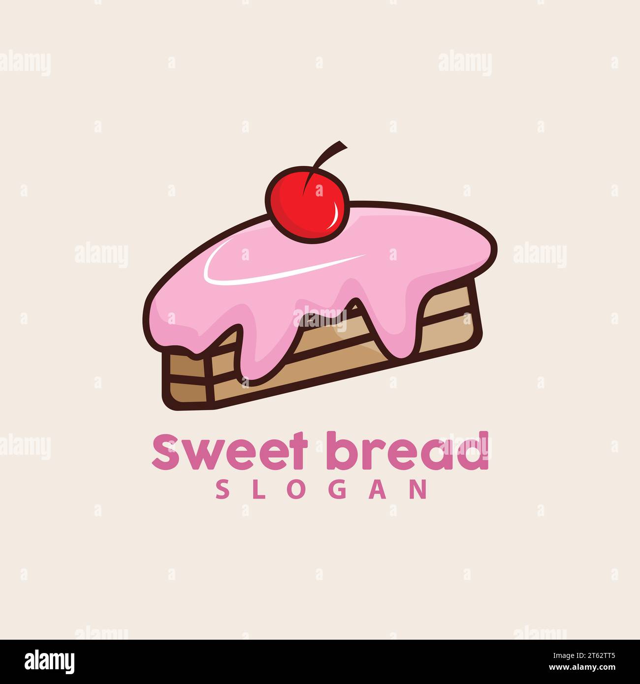 Süßes Brot Logo, Pfannkuchen Geburtstag Vektor, Sandwich, Symbol Illustration Icon Design Stock Vektor