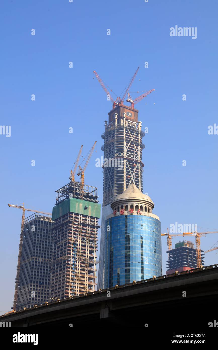 Peking - 2. Februar 2017: Zhongguo Zun im Bau, Peking, China Stockfoto