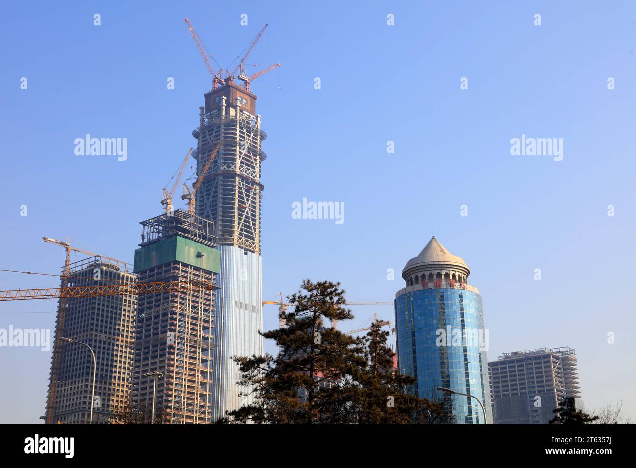 Peking - 2. Februar 2017: Zhongguo Zun im Bau, Peking, China Stockfoto