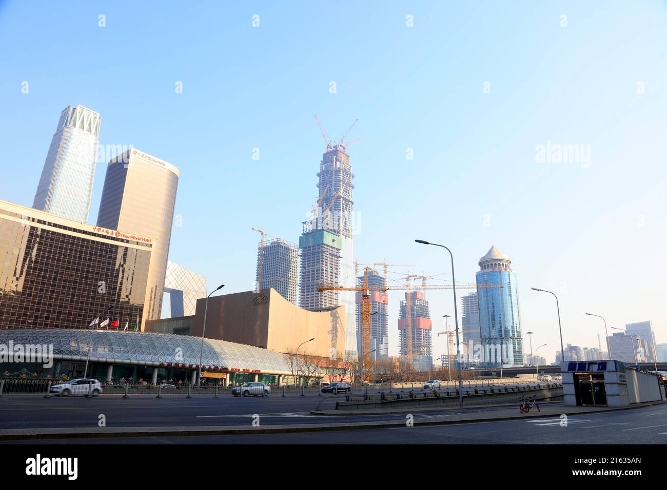 Peking - 2. Februar 2017: Zhongguo Zun im Bau, Peking, China Stockfoto