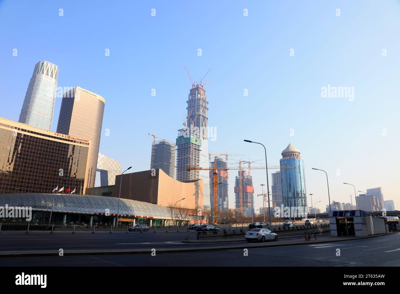 Peking - 2. Februar 2017: Zhongguo Zun im Bau, Peking, China Stockfoto