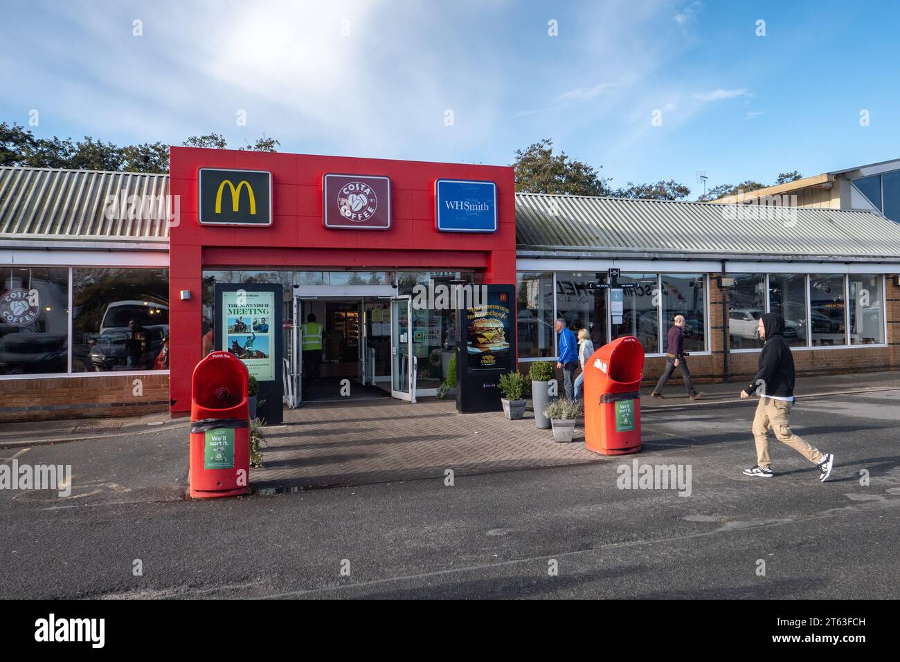 Der Watford Gap Motorway in nördlicher Richtung an der M1 in der Nähe des Dorfes Watford, Northamptonshire, England. Quelle: SMP News / Alamy Live News Stockfoto