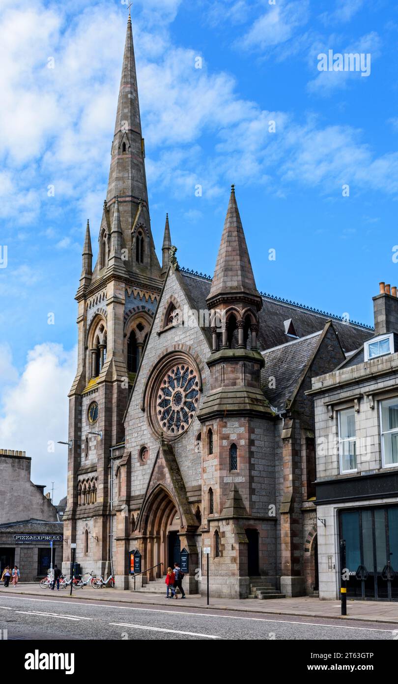 Gilcomston South Church, Union Street, Aberdeen, Schottland, Großbritannien. Architekt: William Smith, eröffnet 1868. Stockfoto