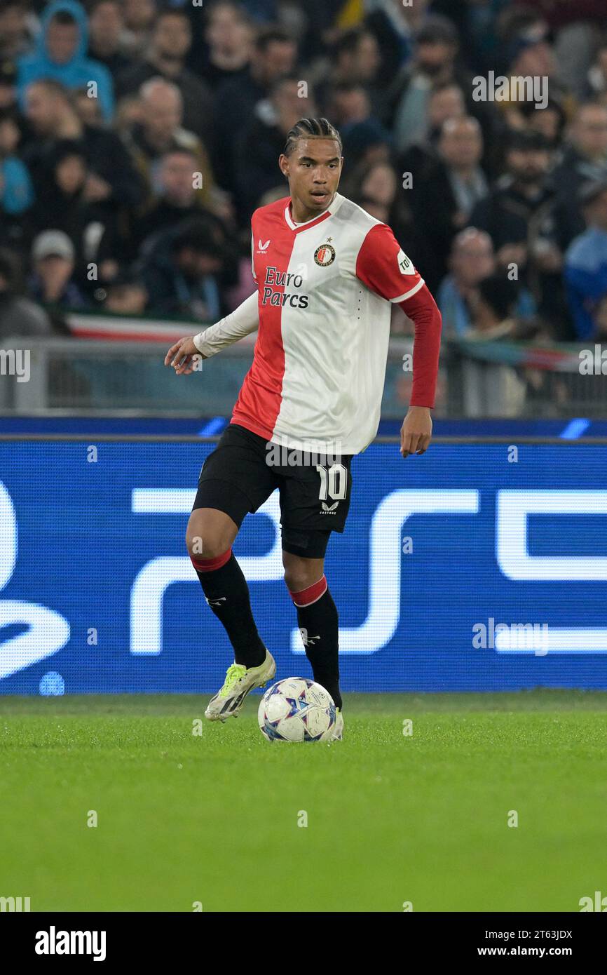 Rom, Italien, 7. November 2023 Calvin Stengs aus Feyenoord beim Spiel Lazio gegen Feyenoord UEFA Champions League Football Credit:Roberto Ramaccia/Alamy Live News Stockfoto