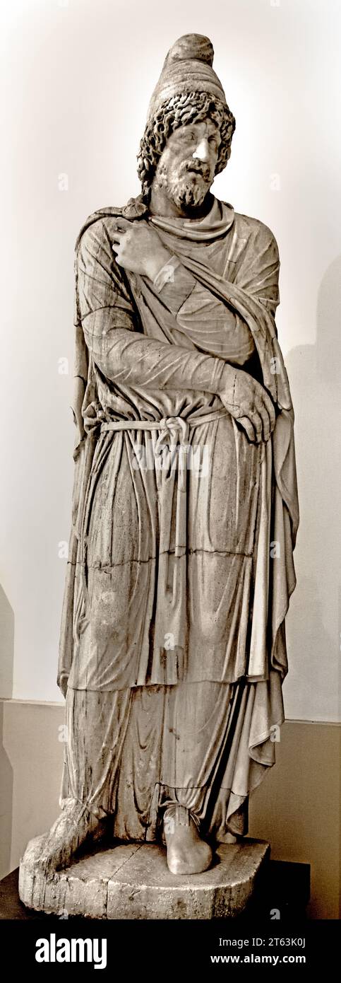 Barbaro prigioniero - Gefangener Barbar 1. Jahrhundert n. Chr nationales Archäologisches Museum von Neapel Italien. Stockfoto