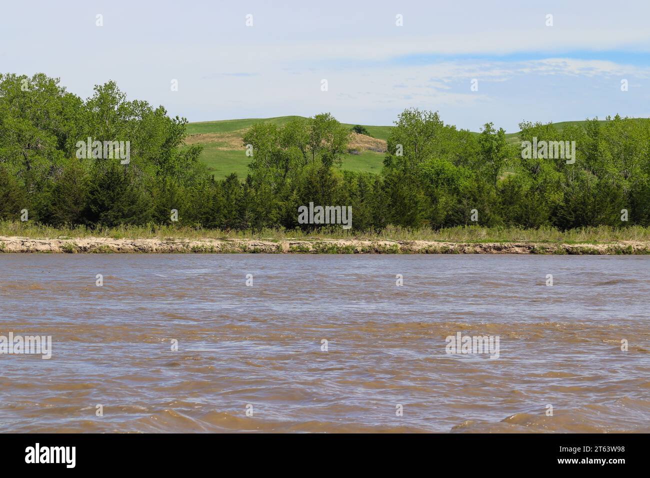 Niobrara River Missouri River bei Lynch Nebraska. Hochwertige Fotos Stockfoto