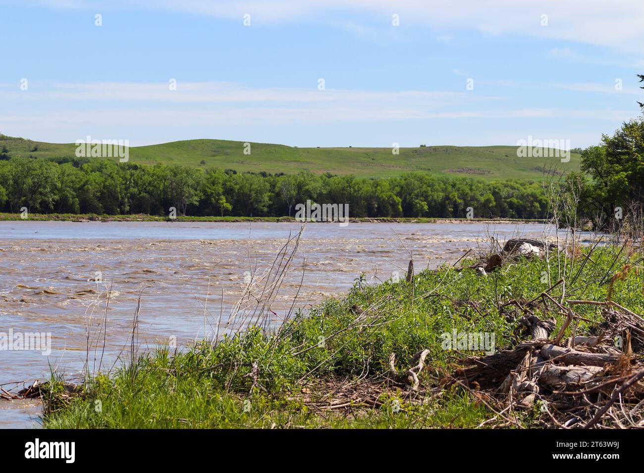 Niobrara River Missouri River bei Lynch Nebraska. Hochwertige Fotos Stockfoto